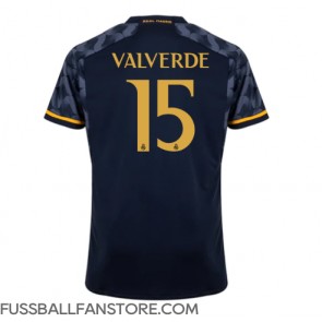 Real Madrid Federico Valverde #15 Replik Auswärtstrikot 2023-24 Kurzarm